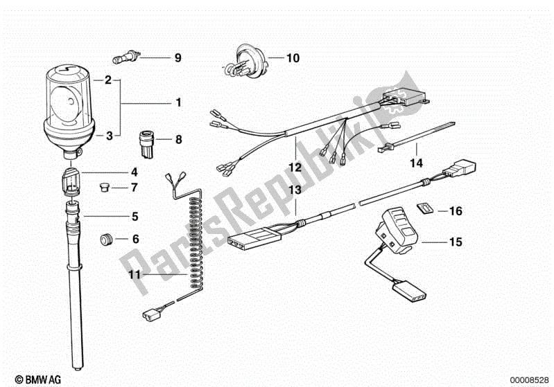 Todas las partes para Luz Prioritaria Del Vehículo de BMW K 75C 750 1985 - 1990