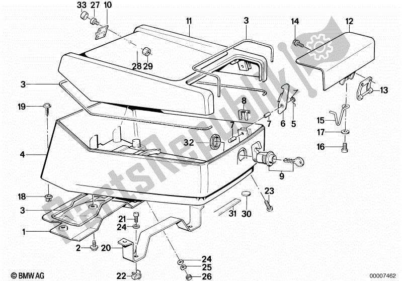 Todas las partes para Cabina De Radio Teléfono de BMW K 75C 750 1985 - 1990