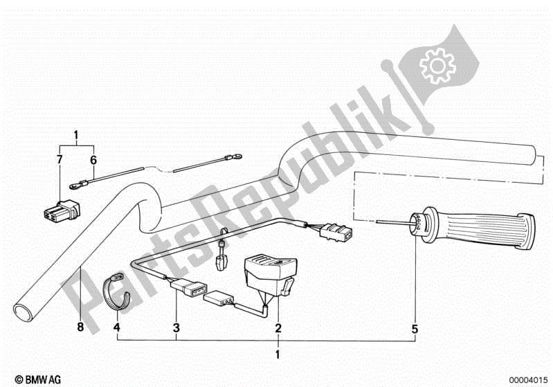 Todas las partes para Kit De Reequipamiento, Mango Calefactado de BMW K 75C 750 1985 - 1990