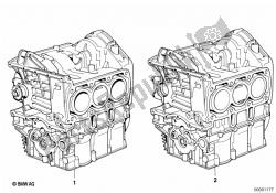 Short engine/crank case with pistons