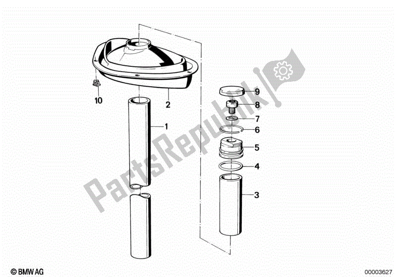 All parts for the Stanchion of the BMW K 75C 750 1985 - 1990