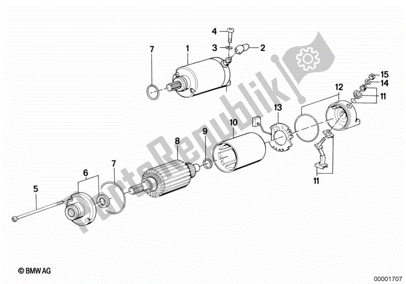All parts for the Starter Single Parts of the BMW K 75C 750 1985 - 1990