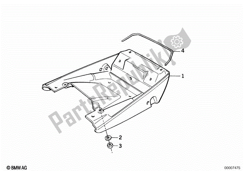 Todas las partes para Parte Inferior De La Cola de BMW K 75C 750 1985 - 1990