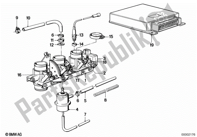 Todas las partes para Conjunto De Caja De Mariposa / Unidad De Control de BMW K 75C 750 1985 - 1990