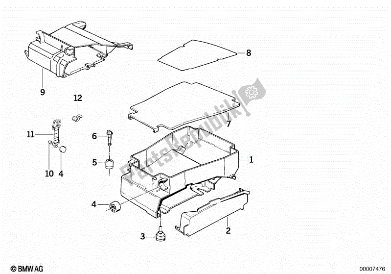 All parts for the Tool Box of the BMW K 75C 750 1985 - 1990