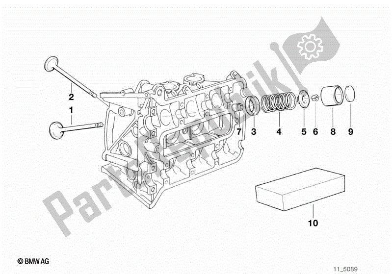 All parts for the Valve Timing Gear of the BMW K 75C 750 1985 - 1990