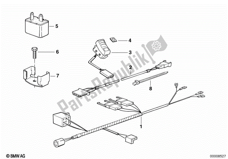 Todas las partes para Cableado Luz De Señal Oficial de BMW K 75C 750 1985 - 1990