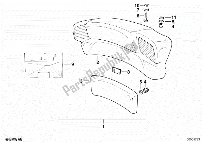 Todas las partes para Respaldo de BMW K 75 RT 750 1989 - 1995