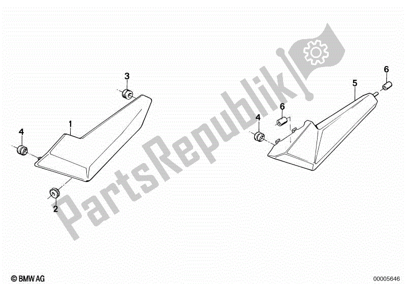 Todas las partes para Tapa De La Batería de BMW K 75 RT 750 1989 - 1995