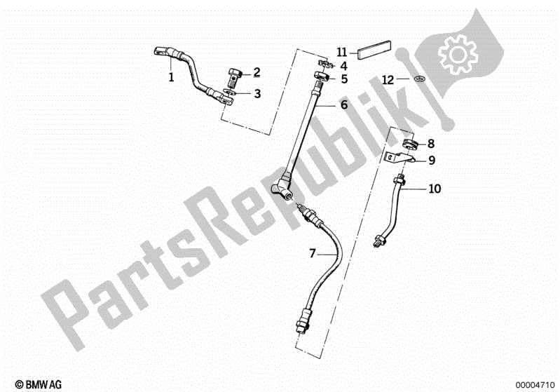 Todas las partes para Tubo De Freno, Delantero de BMW K 75 RT 750 1989 - 1995