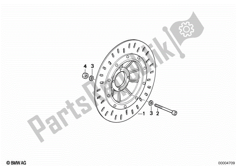 Todas las partes para Rotor De Freno, Delantero de BMW K 75 RT 750 1989 - 1995