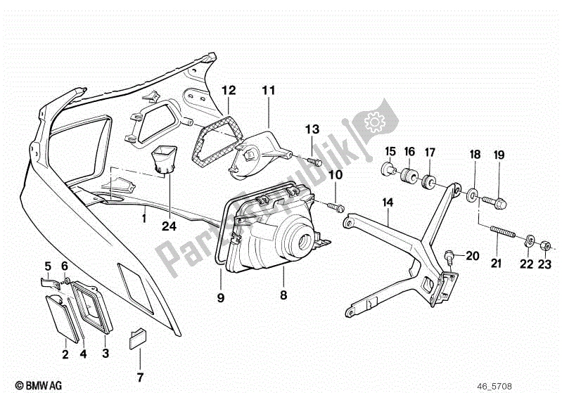 Todas las partes para Carcasa Parte Superior / Faro de BMW K 75 RT 750 1989 - 1995