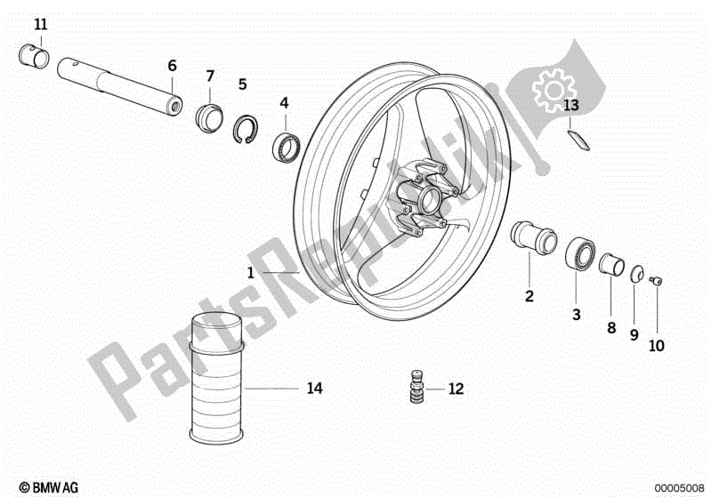 Todas las partes para Llanta De Fundición Delantera de BMW K 75 RT 750 1989 - 1995