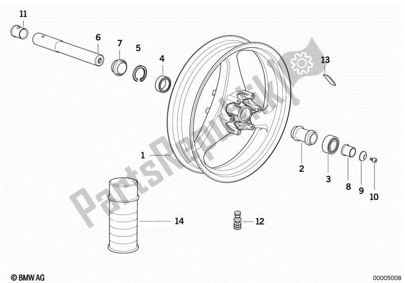 Todas las partes para Llanta De Fundición Delantera de BMW K 75 RT 750 1989 - 1995