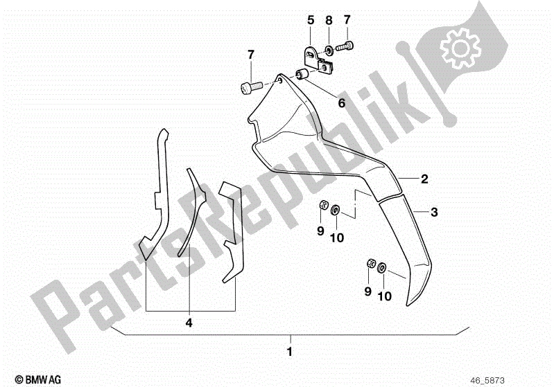 Todas las partes para Kit De Modificación De Spoiler De Confort de BMW K 75 RT 750 1989 - 1995