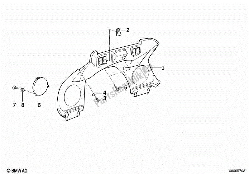 Todas las partes para Soporte De Tablero de BMW K 75 RT 750 1989 - 1995