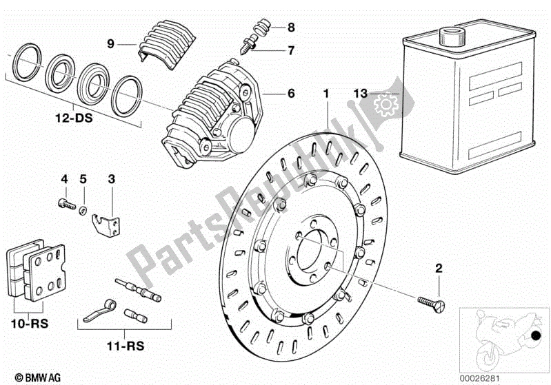 Todas las partes para Freno De Disco, Trasero de BMW K 75 RT 750 1989 - 1995