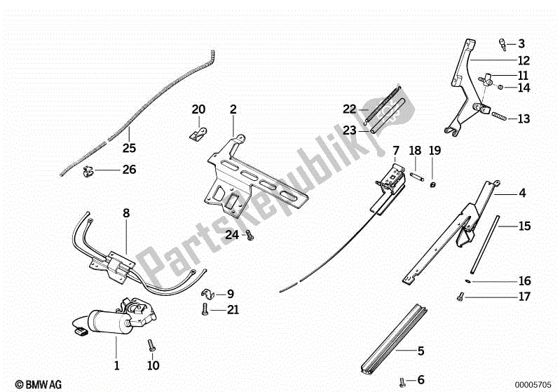 Todas las partes para Parabrisas Eléctricamente Ajustable de BMW K 75 RT 750 1989 - 1995