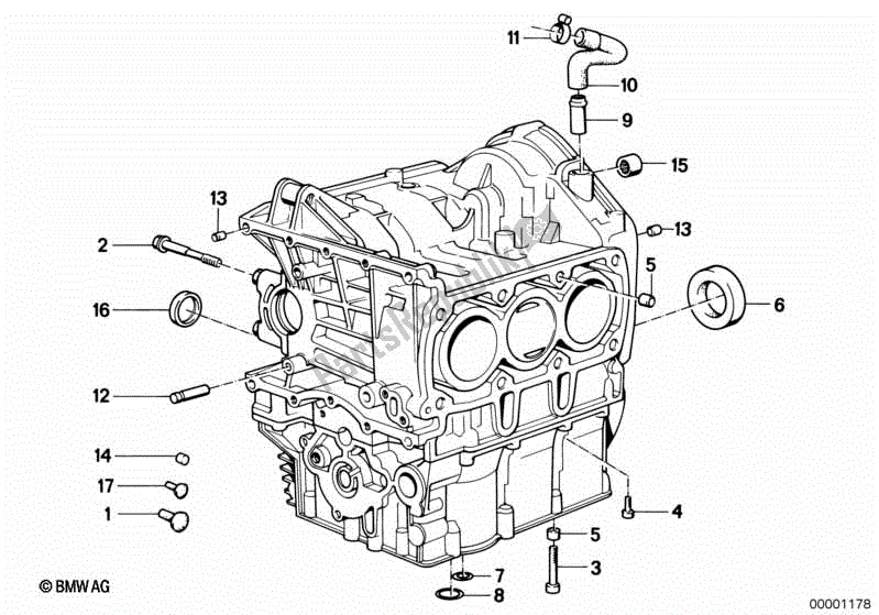 Todas las partes para Piezas De Montaje Del Bloque De Motor de BMW K 75 RT 750 1989 - 1995