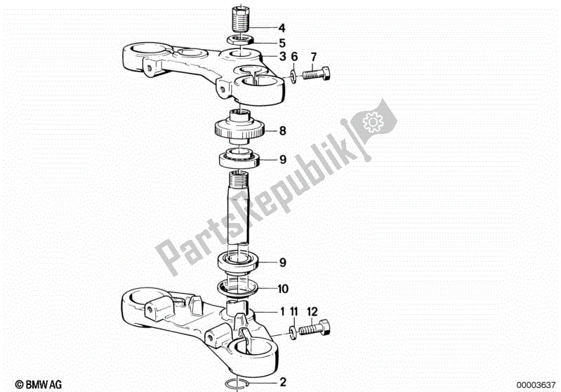 Todas las partes para Soporte De Horquilla, Inferior / Superior de BMW K 75 RT 750 1989 - 1995