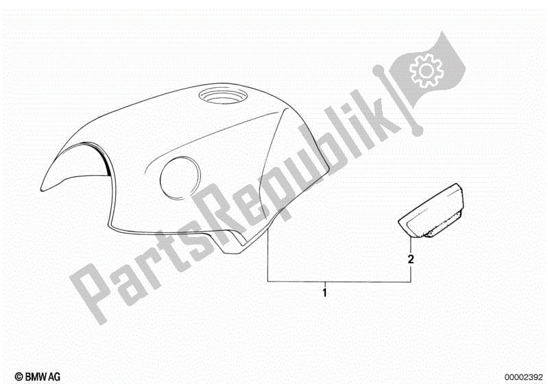 Todas las partes para Depósito De Combustible / Rodilleras de BMW K 75 RT 750 1989 - 1995