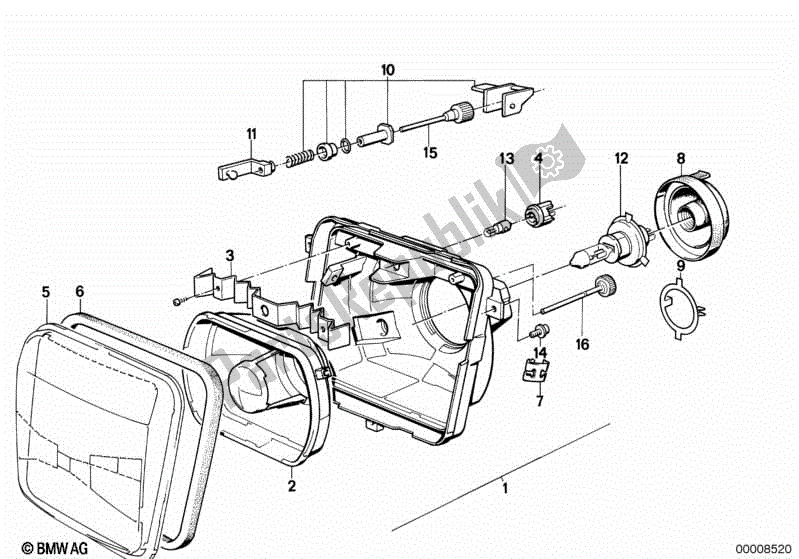 Todas las partes para Faro de BMW K 75 RT 750 1989 - 1995