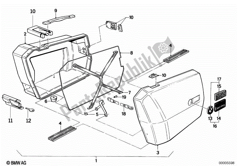 Todas las partes para Caso Integral de BMW K 75 RT 750 1989 - 1995