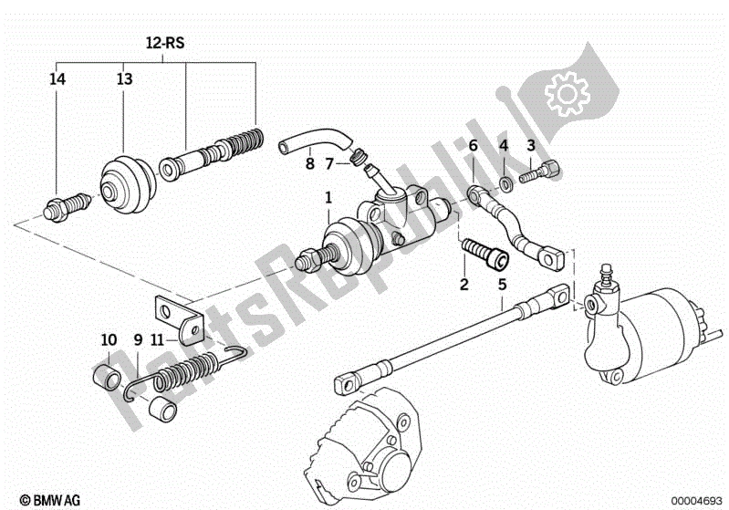 Todas las partes para Cilindro Maestro / Abs Trasero de BMW K 75 RT 750 1989 - 1995