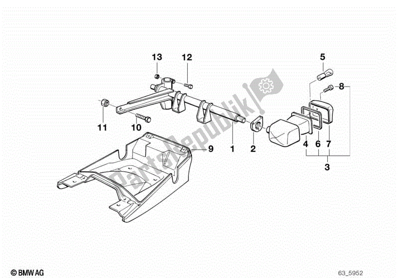 Todas las partes para Piezas De Montaje De Luz De Vehículo Prioritario de BMW K 75 RT 750 1989 - 1995