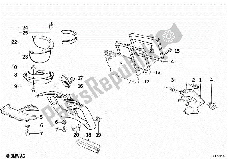 Todas las partes para Centro Del Panel De La Moldura Del Radiador de BMW K 75 RT 750 1989 - 1995