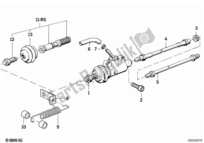 Todas las partes para Cilindro Maestro Del Freno Trasero de BMW K 75 RT 750 1989 - 1995