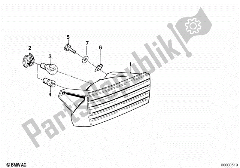 Todas las partes para Luz Trasera de BMW K 75 RT 750 1989 - 1995