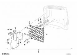 kit di retrofit, rete del bagagliaio