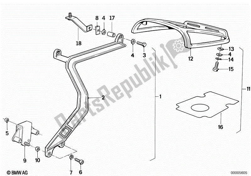 Todas las partes para Set Titular De La Caja de BMW K 75 RT 750 1989 - 1995