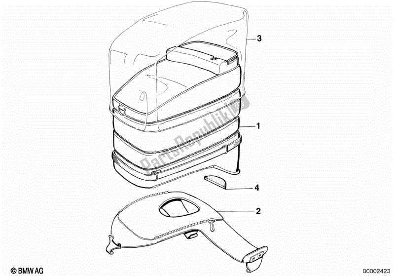 Todas las partes para Bolsa De Tirantes de BMW K 75 RT 750 1989 - 1995