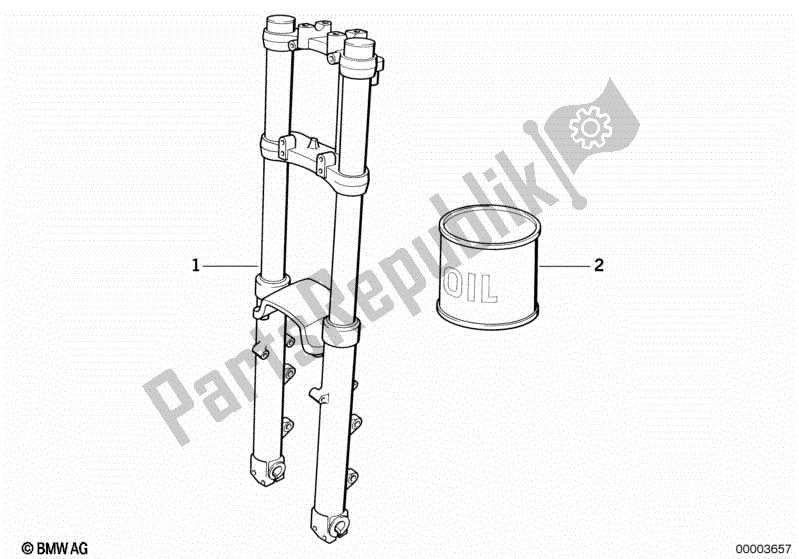 Todas las partes para Tenedor-telescopio de BMW K 75 RT 750 1989 - 1995