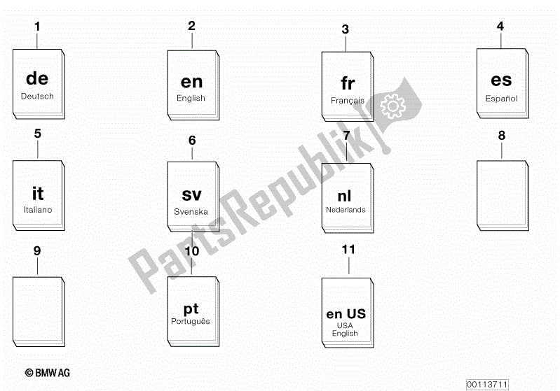 Todas las partes para Esquemas De Cableado de BMW K 75 RT 750 1989 - 1995