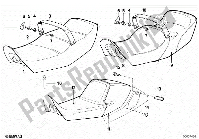 Todas las partes para Banqueta de BMW K 75S 750 1986 - 1995