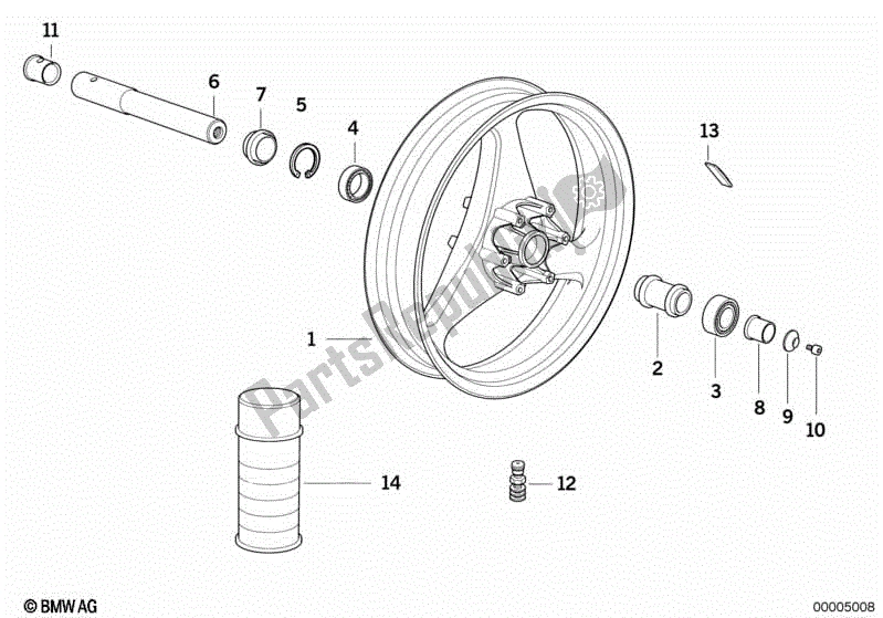 Todas las partes para Llanta De Fundición Delantera de BMW K 75S 750 1986 - 1995