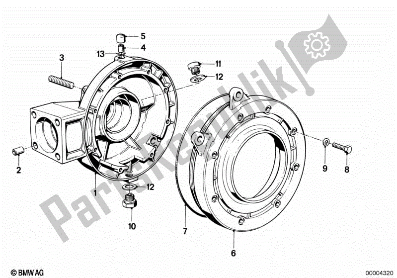 Todas las partes para Carcasa Diferencial / Tapa De Carcasa de BMW K 75S 750 1986 - 1995