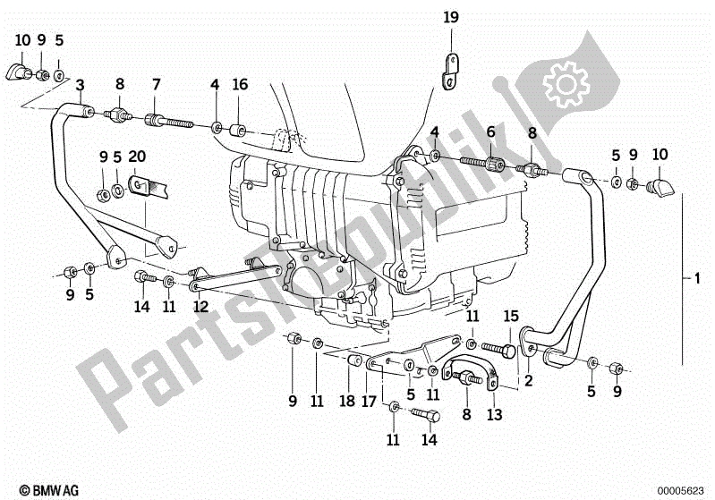 Todas las partes para Barra De Protección Del Motor de BMW K 75S 750 1986 - 1995