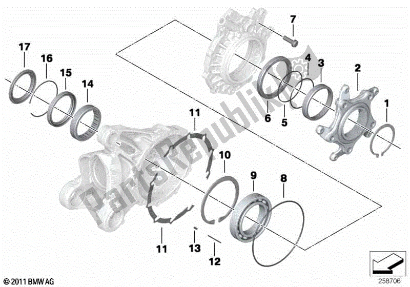 Todas las partes para Cojinete, Tapa De Corona Con Ventilación de BMW R Nine T K 21 2016 - 2021