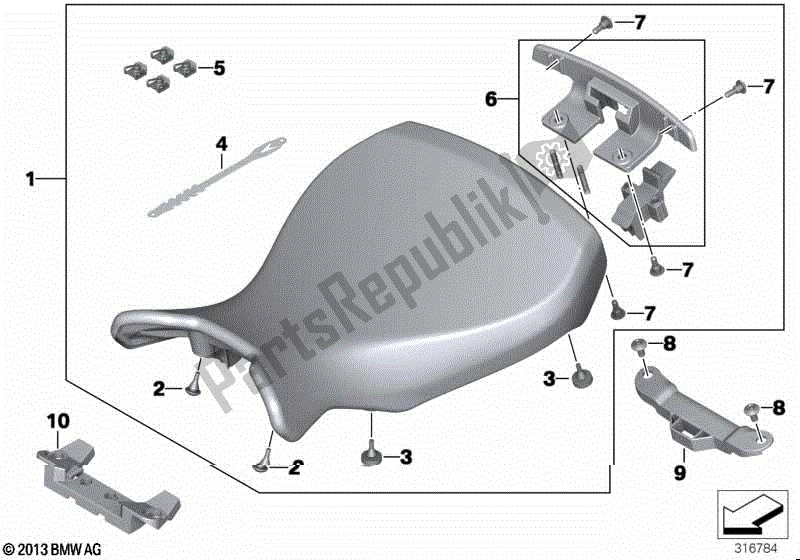 Todas las partes para Banqueta de BMW R Nine T K 21 2016 - 2021