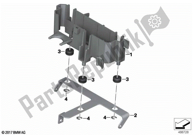 Todas las partes para Soporte, Unidad De Control de BMW R Nine T K 21 2016 - 2021