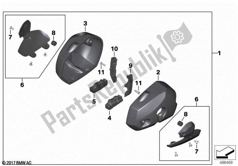 Todas las partes para Tapa De Culata De Carbono de BMW R Nine T K 21 2016 - 2021