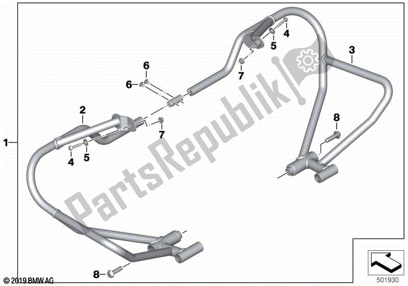 Todas las partes para Barra De Protección Del Motor de BMW R Nine T K 21 2016 - 2021