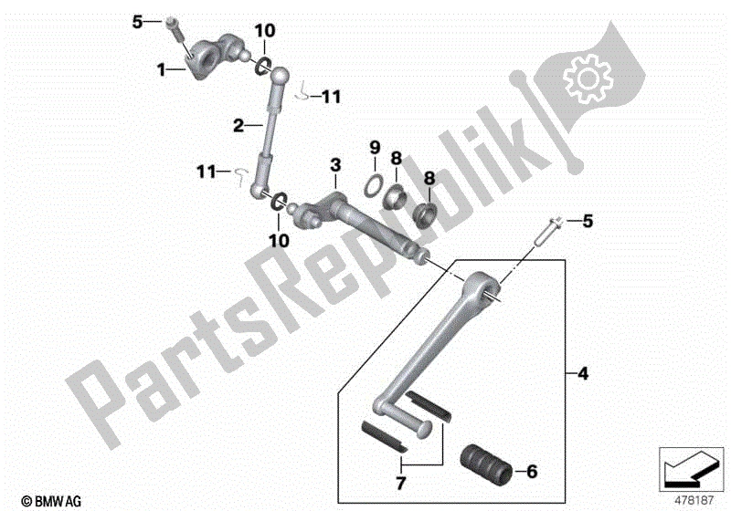 Todas las partes para Piezas De Cambio De Marchas Externas / Palanca De Cambio de BMW R Nine T K 21 2016 - 2021