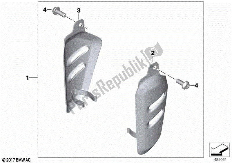 Todas las partes para Moldura De Parrilla, Aluminio de BMW R Nine T K 21 2016 - 2021