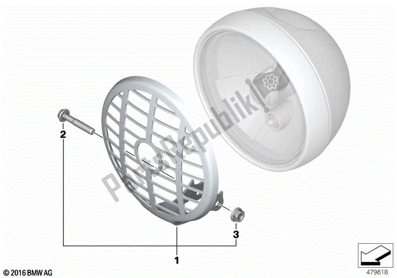 Todas las partes para Protector De Faro de BMW R Nine T K 21 2016 - 2021