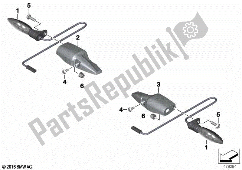 Todas las partes para Intermitentes Led, Delantero de BMW R Nine T K 21 2016 - 2021